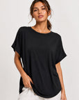 top oversize modal noir face