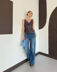 top13867 chemisier retro a pois marron image 3