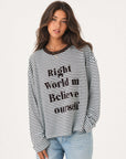 T‑shirt rayé avec mini‑jupe