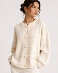 Cardigan oversize écru