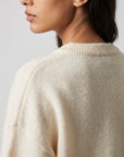 Cardigan maille duveteuse écru