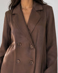 Veste marron détail des boutons
