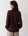 Gilet brun dos col volanté