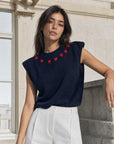 gilet sans manches bleu nuit look
