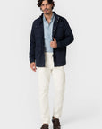 Veste saharienne ouverte bleu marine
