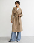 Trench long noir dos