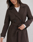 Ceinture nouée trench marron