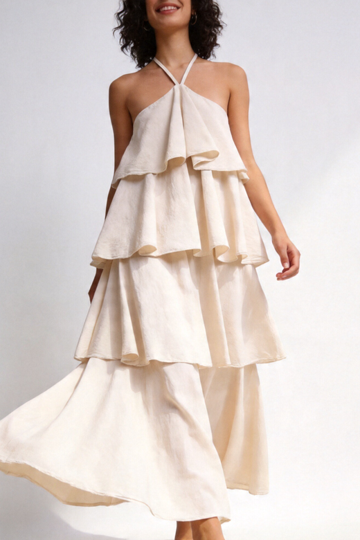 02. . 1 Robe Midi Volants