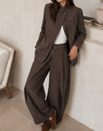 veste marron look complet