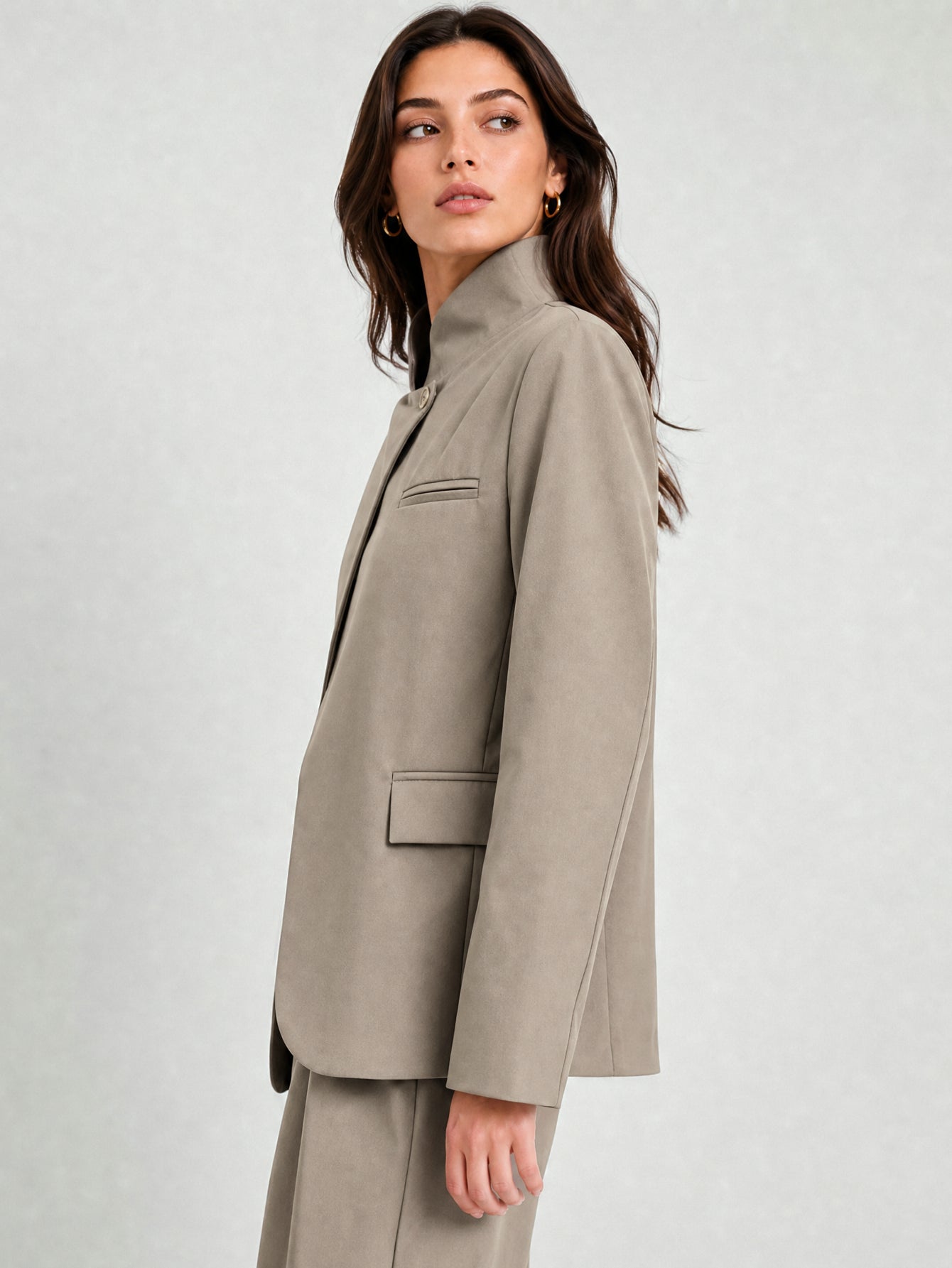 veste kaki dos longueur hanches