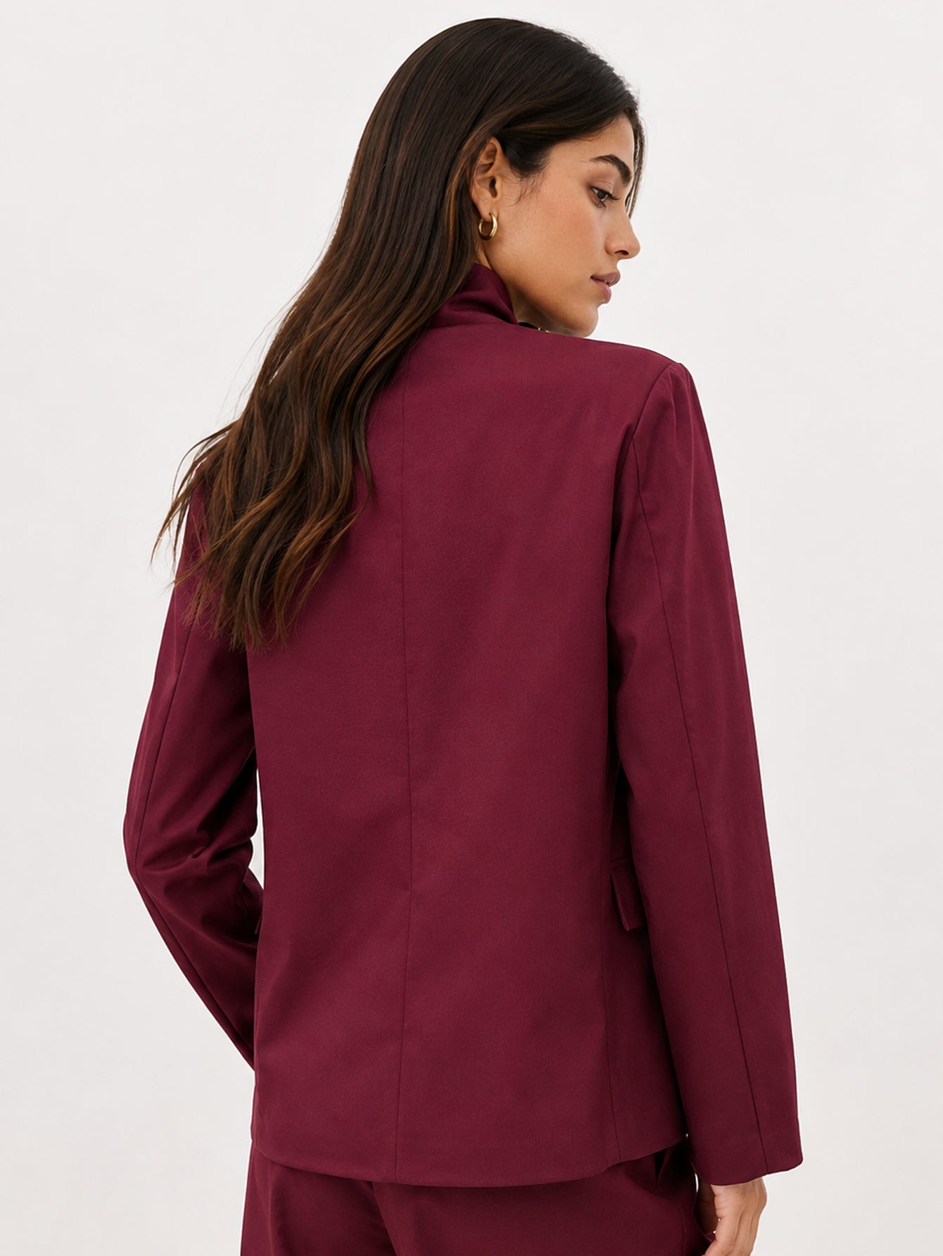 veste bordeaux dos longueur hanches
