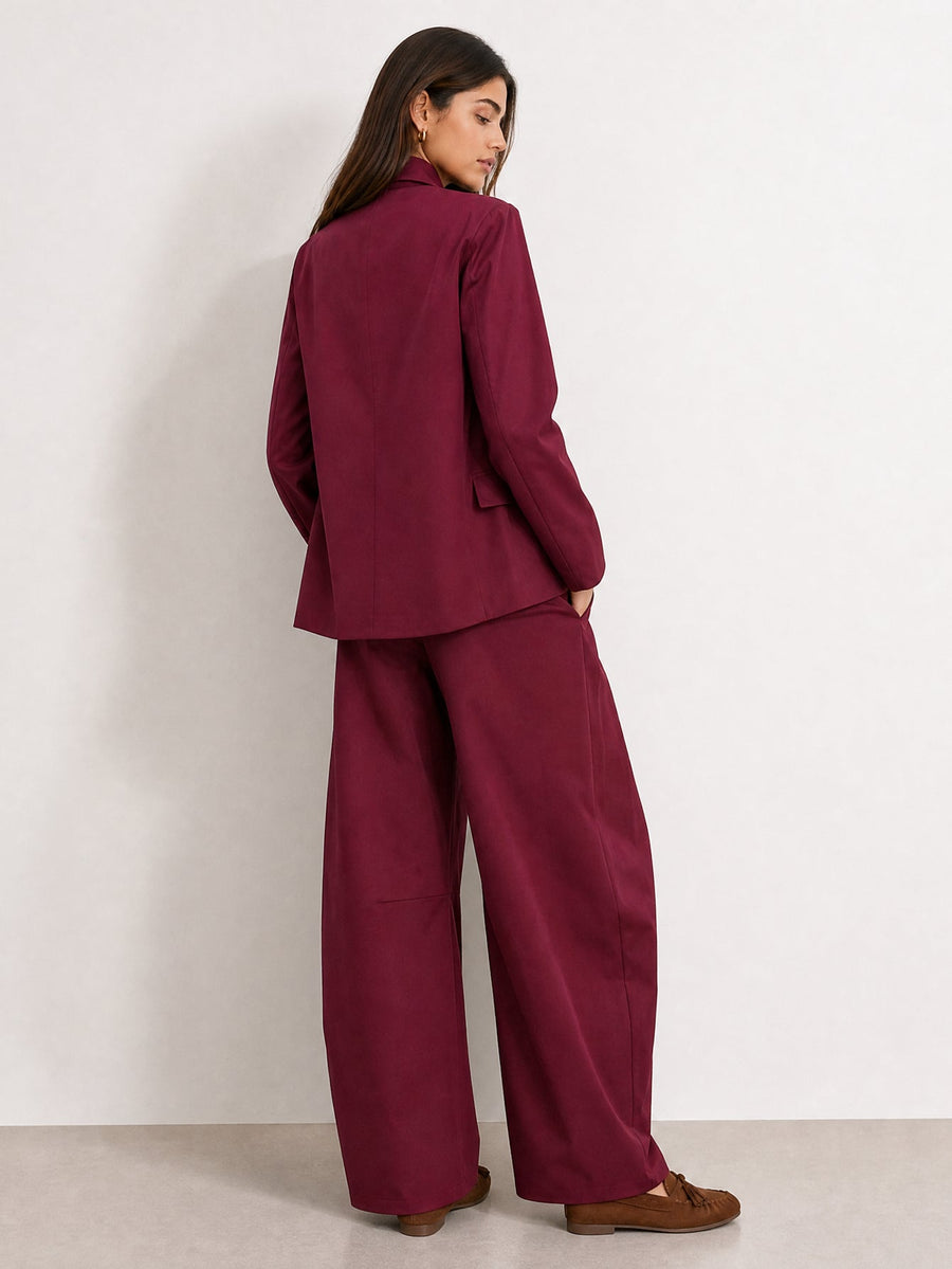 veste bordeaux dos portée