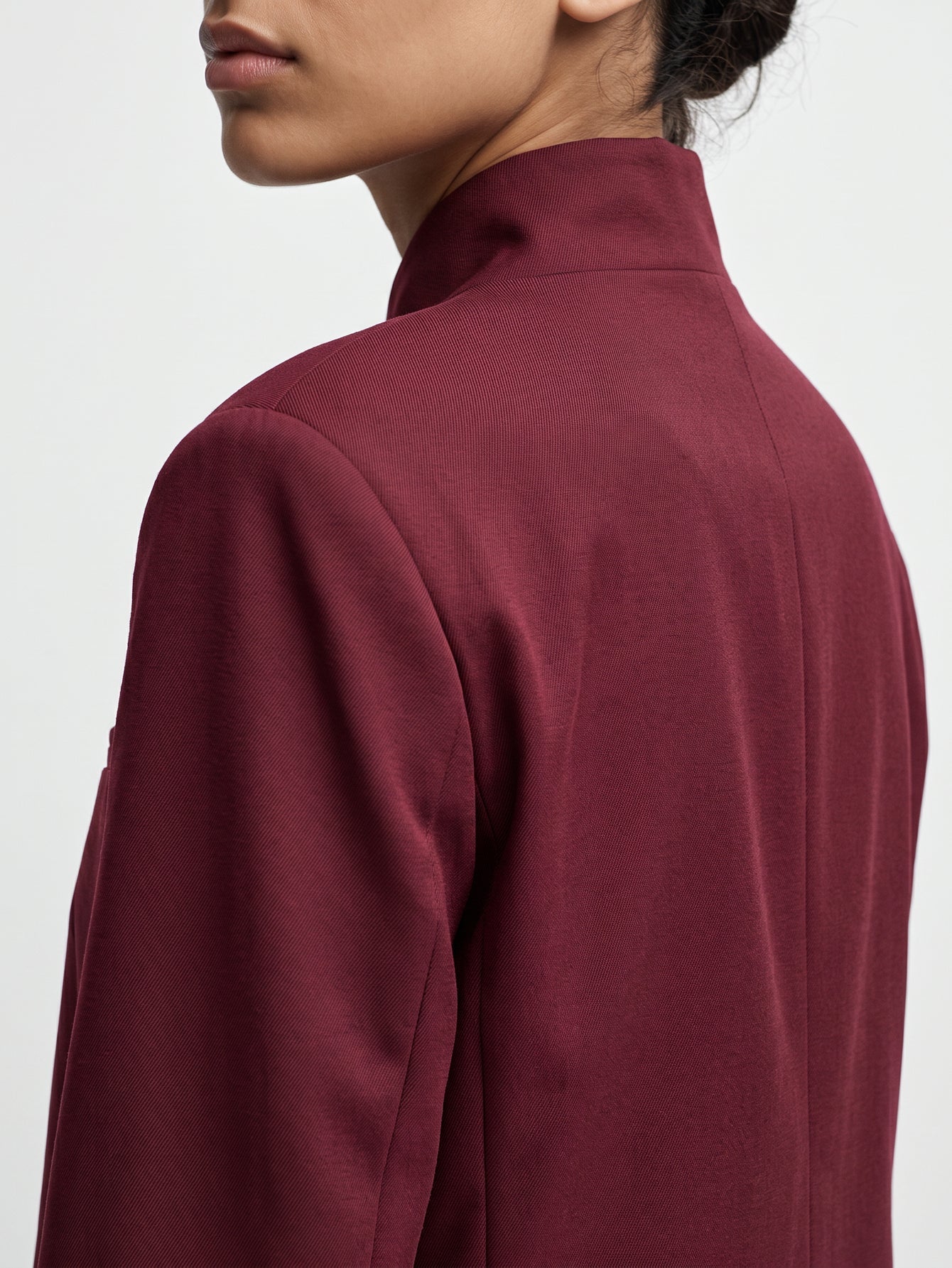 veste bordeaux détail nuque sergé