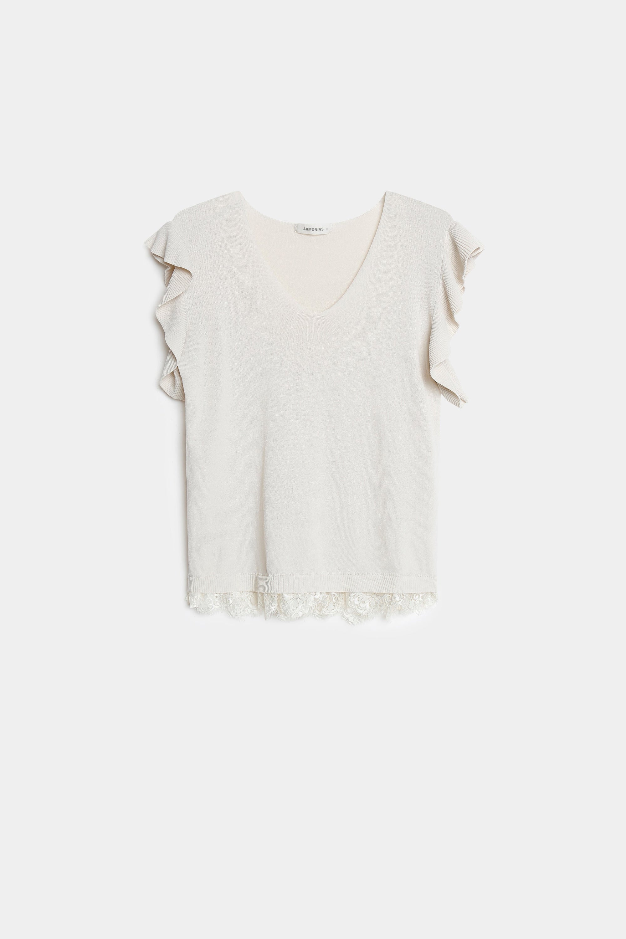 02. 02 blouse maille viscose col v volants dentelle image 7