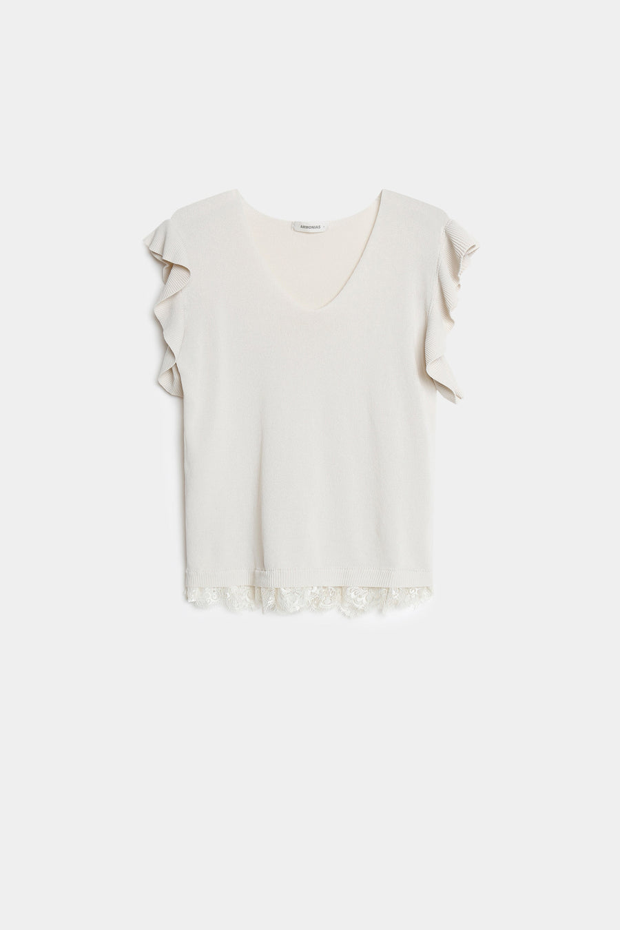 02. 02 blouse maille viscose col v volants dentelle image 7