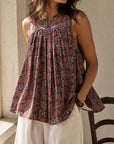blouse fleurie evasee en viscose image 10