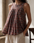 blouse fleurie evasee en viscose image 7