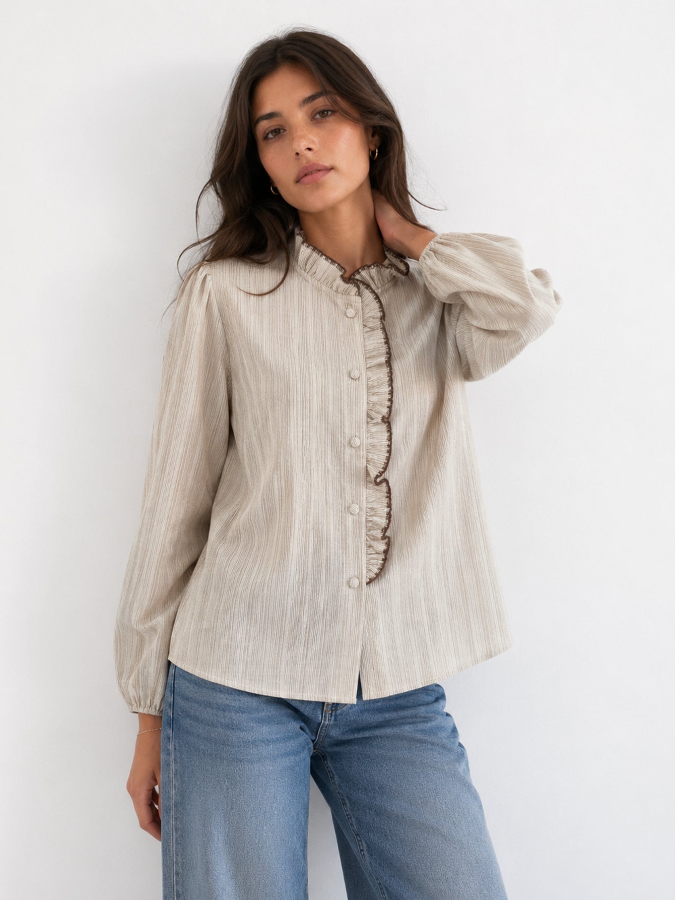chemise texturée pour femme vue 01