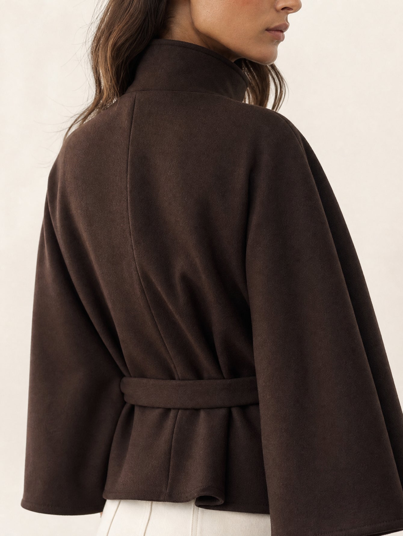 Détail dos ceinture marron