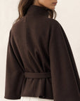 Détail dos ceinture marron