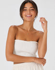 ensemble bandeau smocké marron vue dos