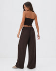 ensemble bandeau smocké bordeaux gros plan