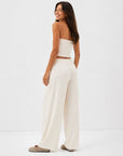 ensemble bandeau smocké beige gros plan