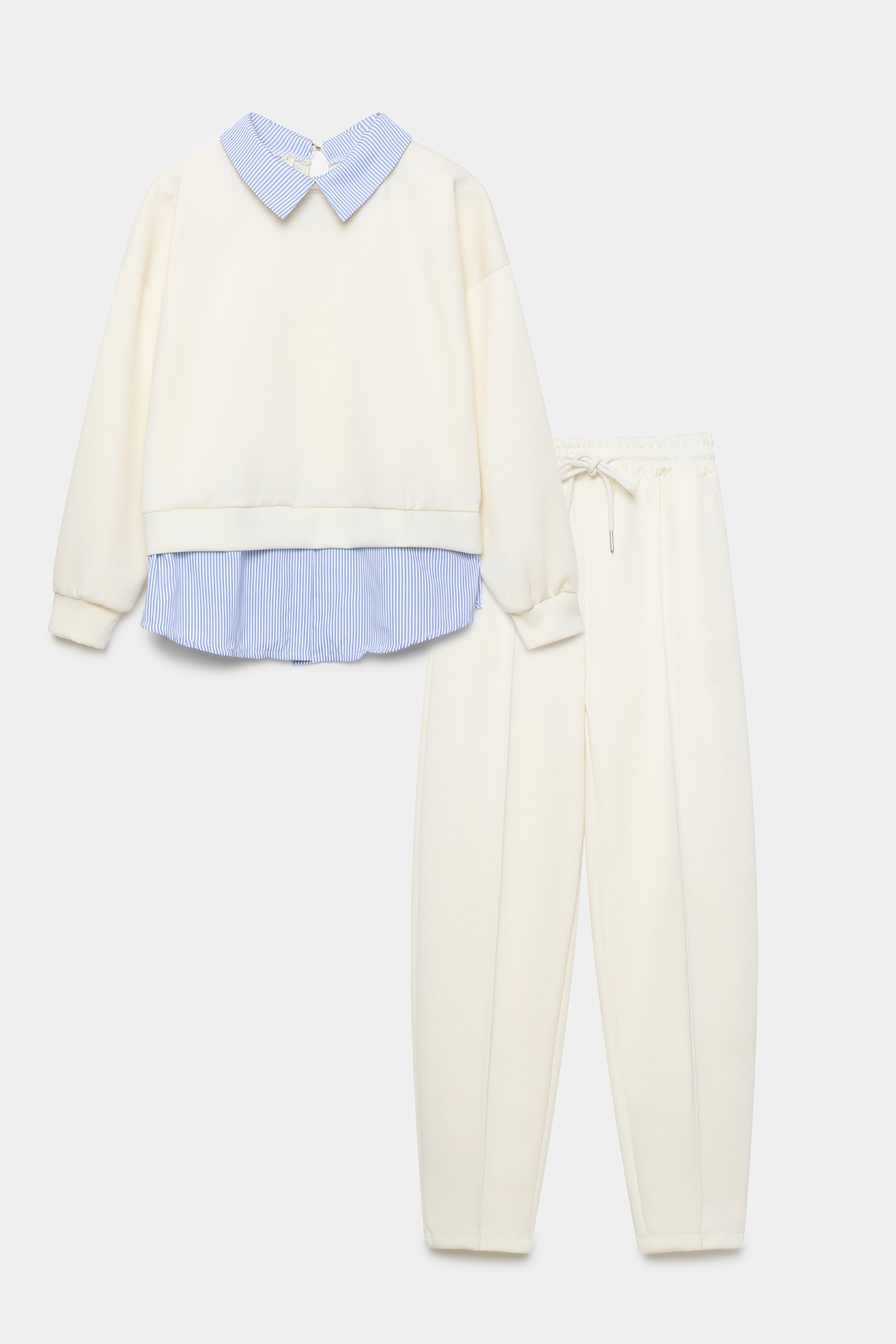 Ensemble sweat + pantalon beige packshot