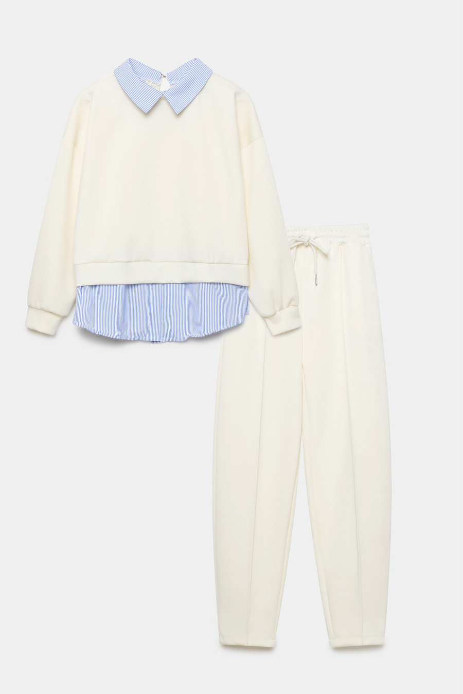Ensemble sweat + pantalon beige packshot