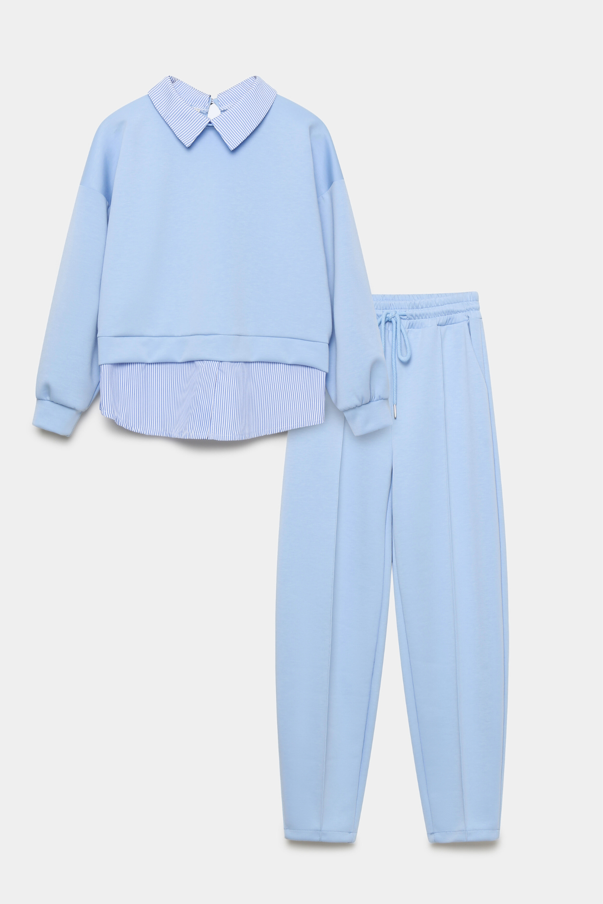 Ensemble sweat + pantalon bleu clair packshot