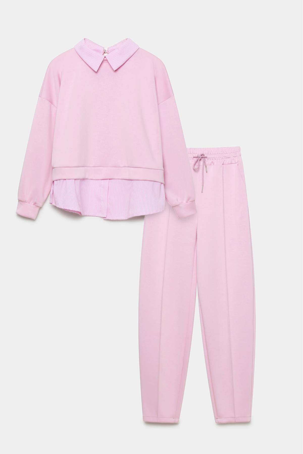 Ensemble sweat + pantalon rose poudré packshot