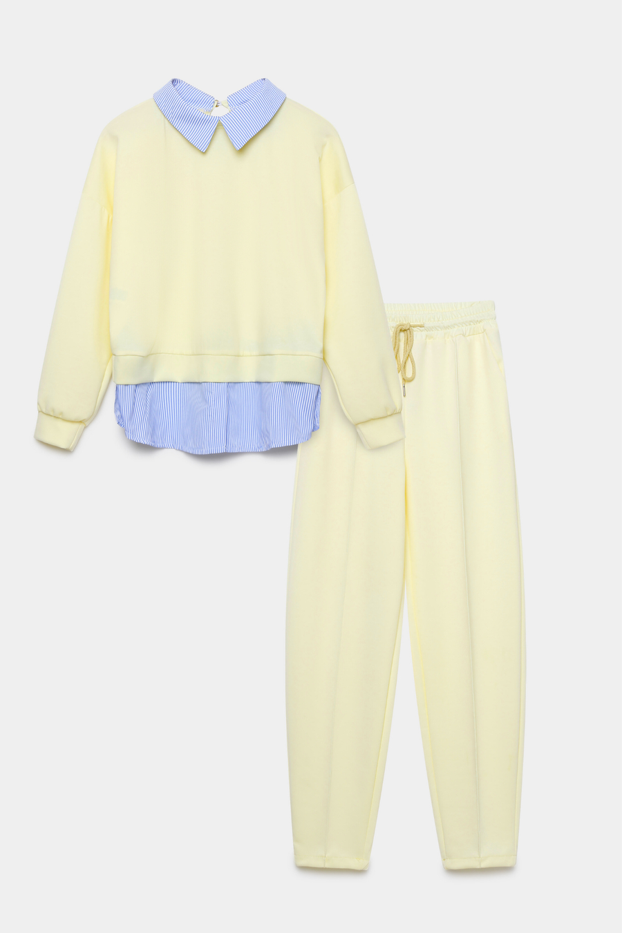 Ensemble sweat + pantalon jaune moutarde packshot