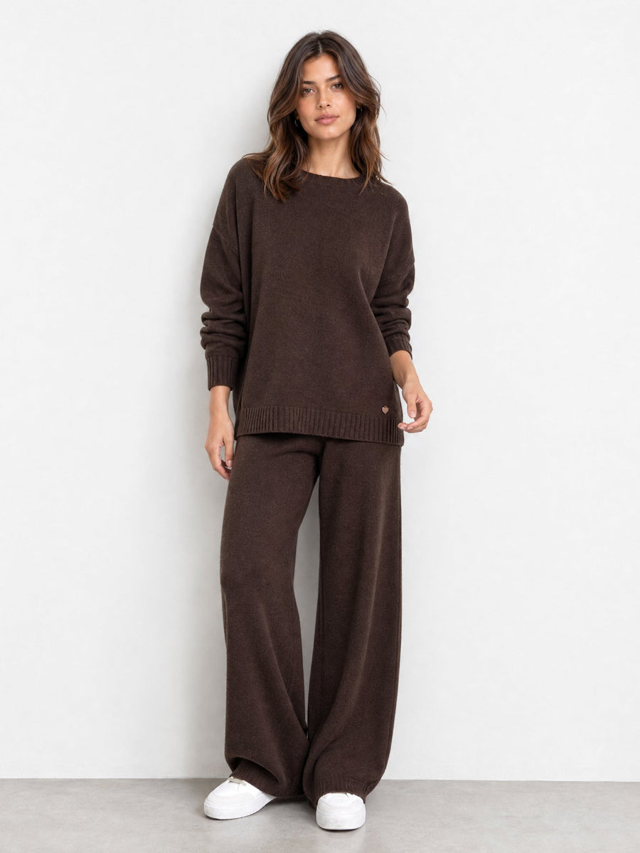 Ensemble en maille chocolat