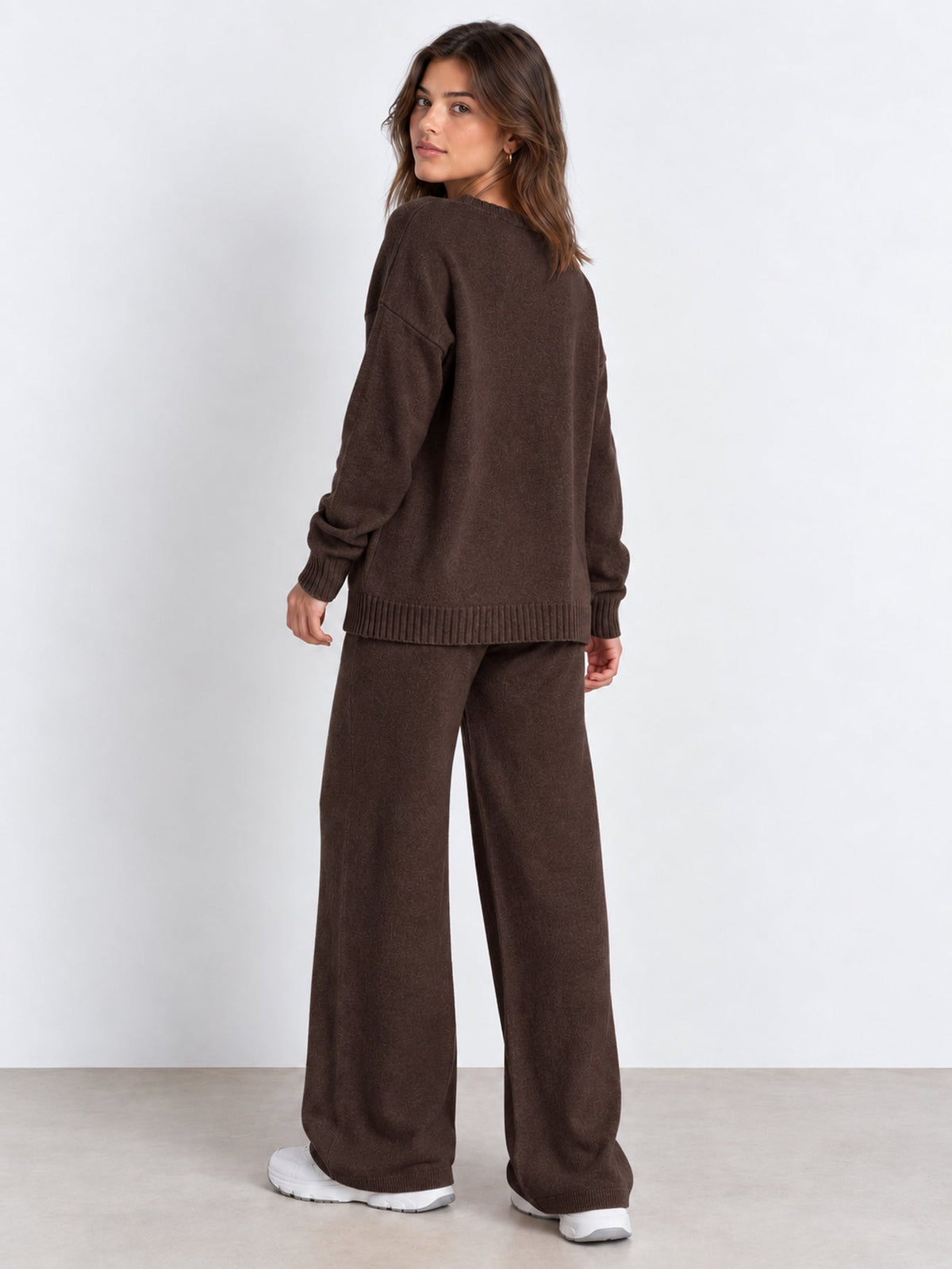 Dos ensemble en maille chocolat
