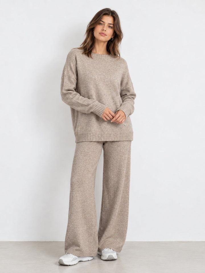 Ensemble en maille beige