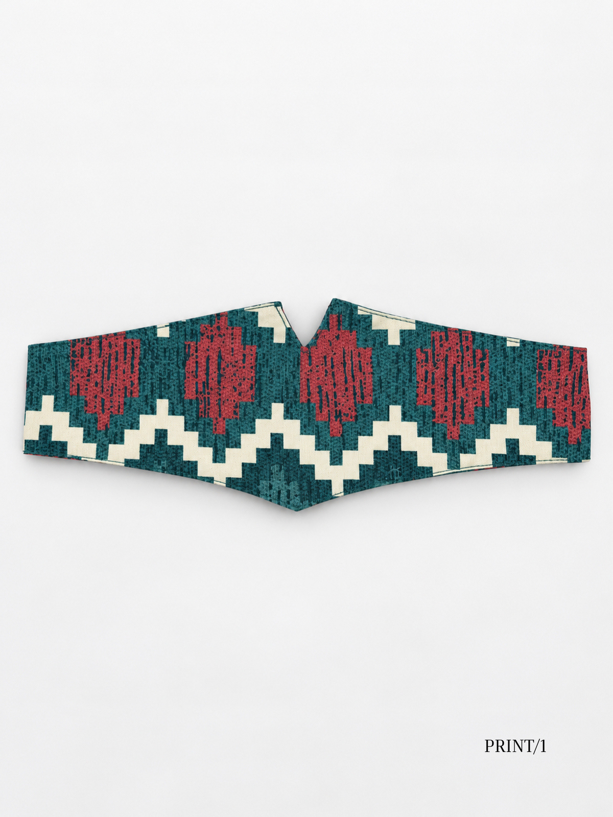Ceinture obi imprimée géométrique