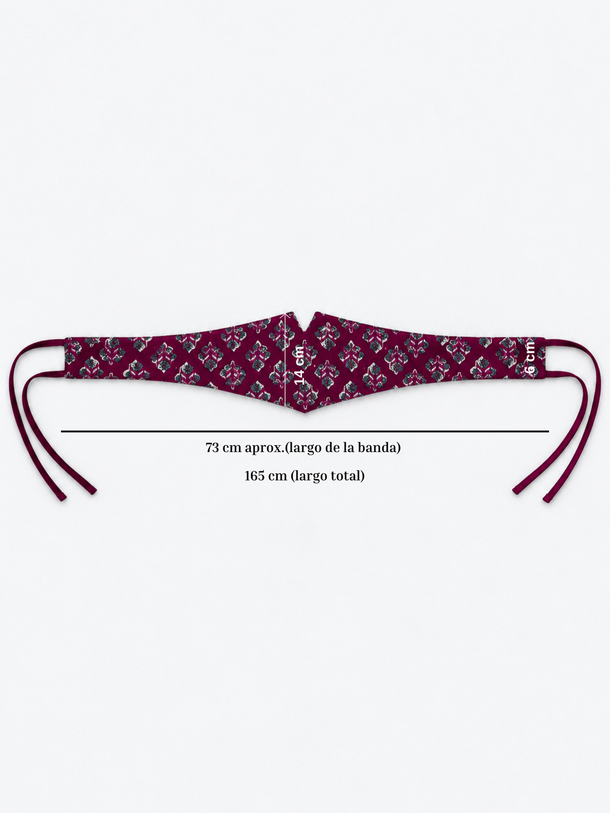 Ceinture obi imprimée florale violet