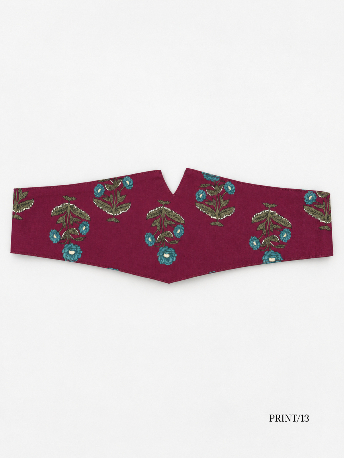 Ceinture obi imprimée bordeaux