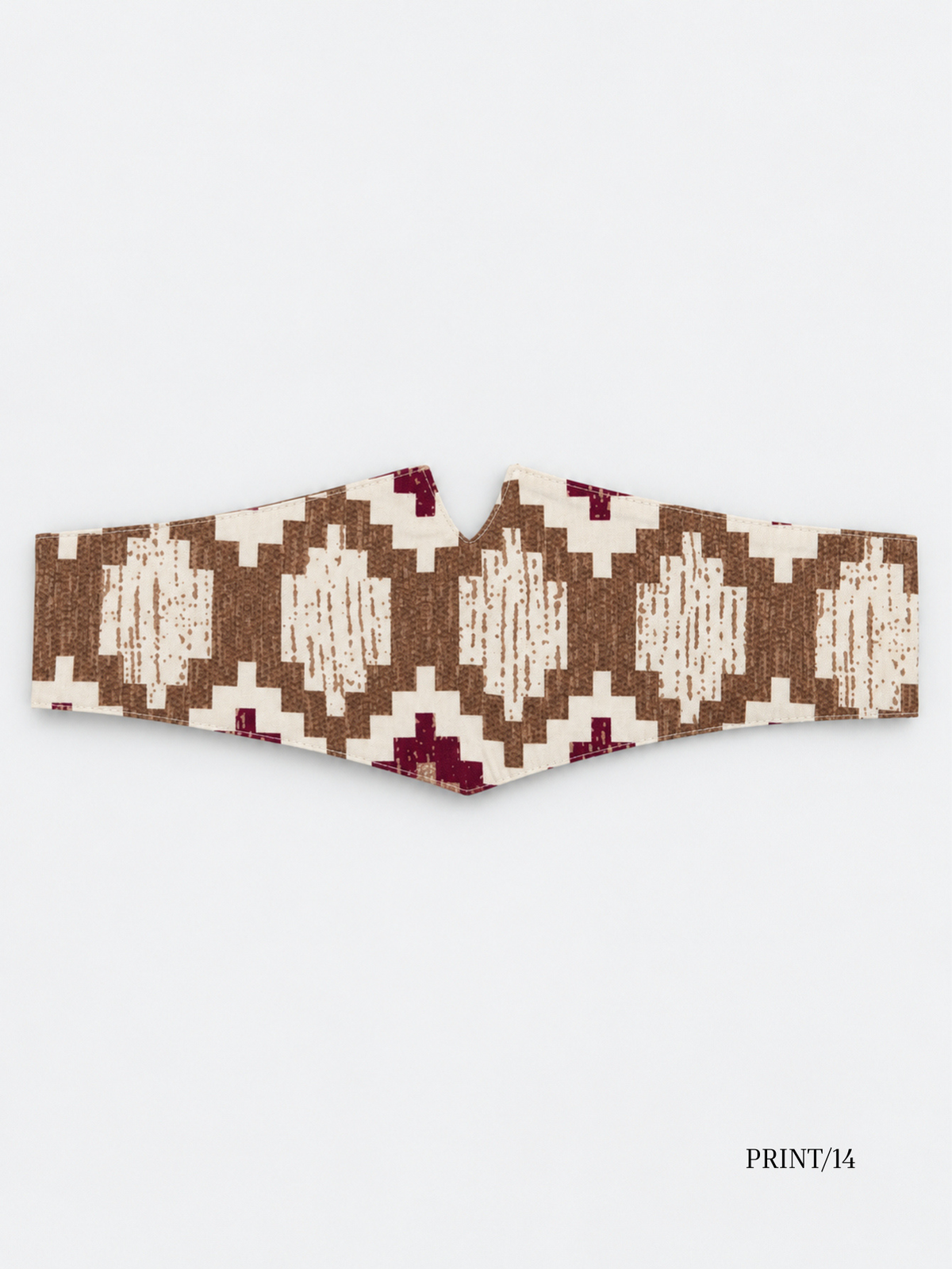 Ceinture obi imprimée motif beige