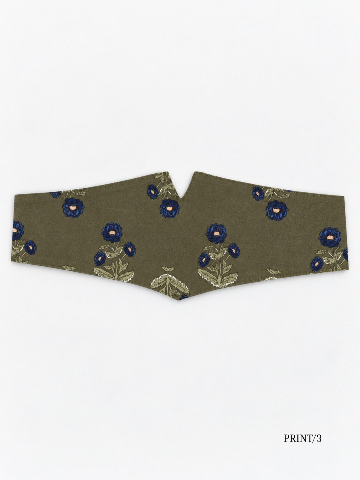 Ceinture obi imprimée florale kaki