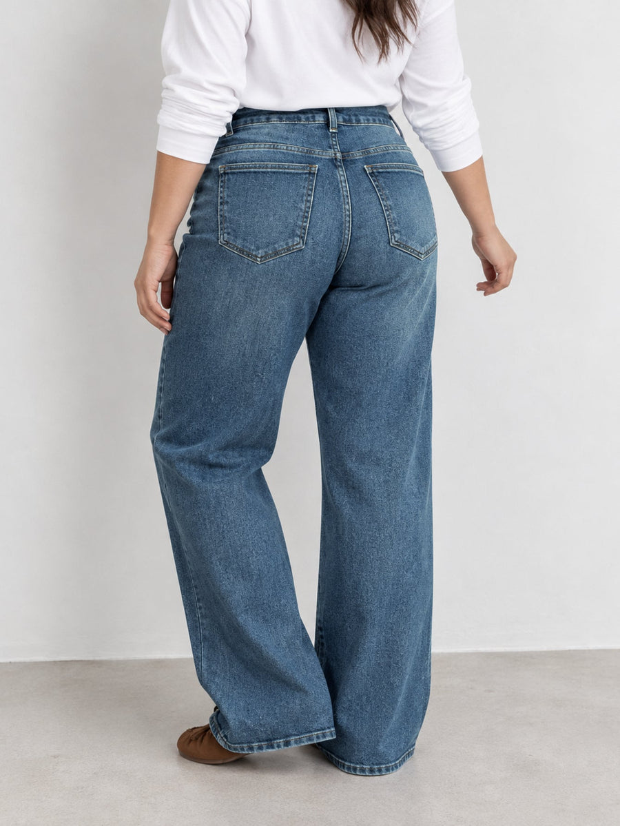 Jean wide leg noir packshot face