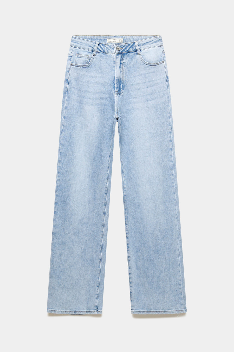 Jean wide leg bleu très clair packshot dos