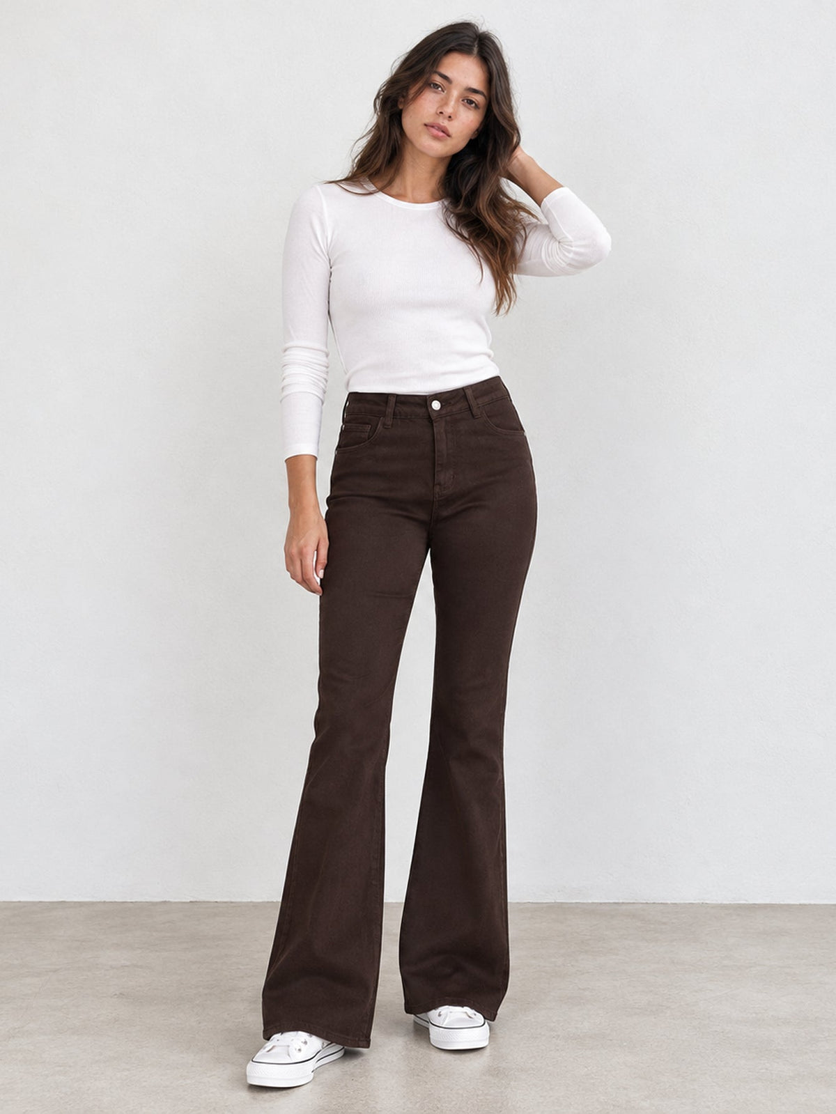 jean flare noir dos