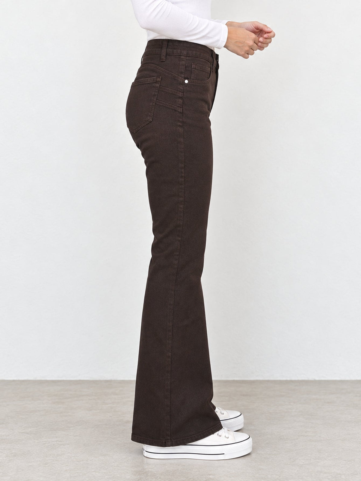 jean flare marron avant