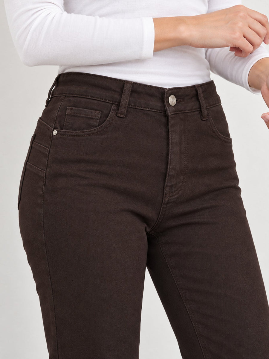 jean flare marron dos