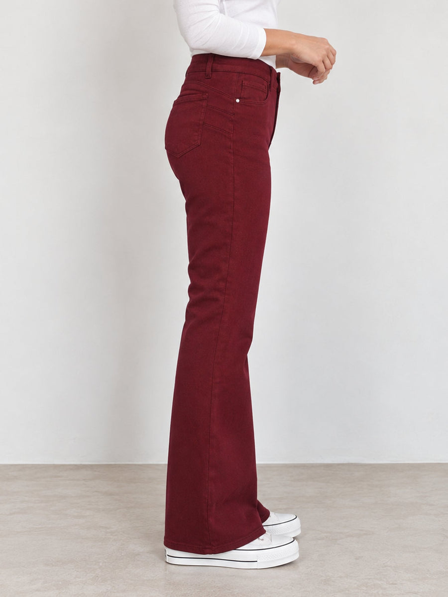 jean flare bordeaux avant