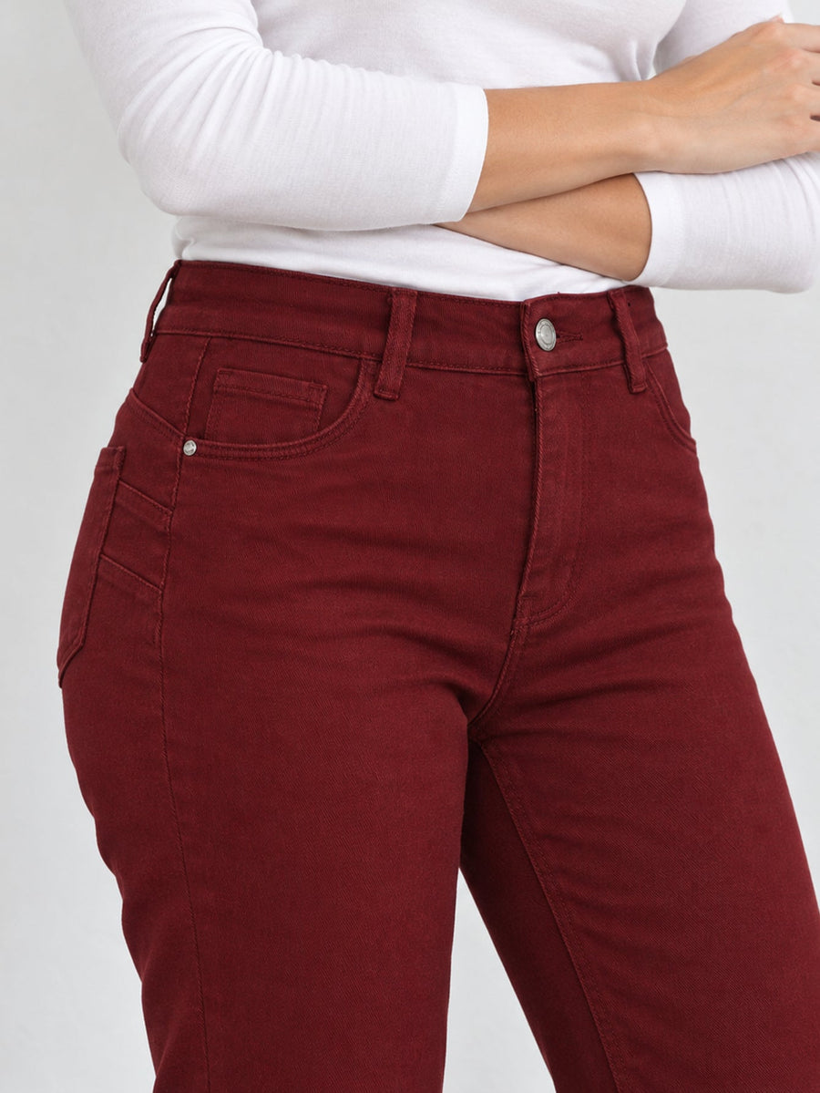 jean flare bordeaux dos