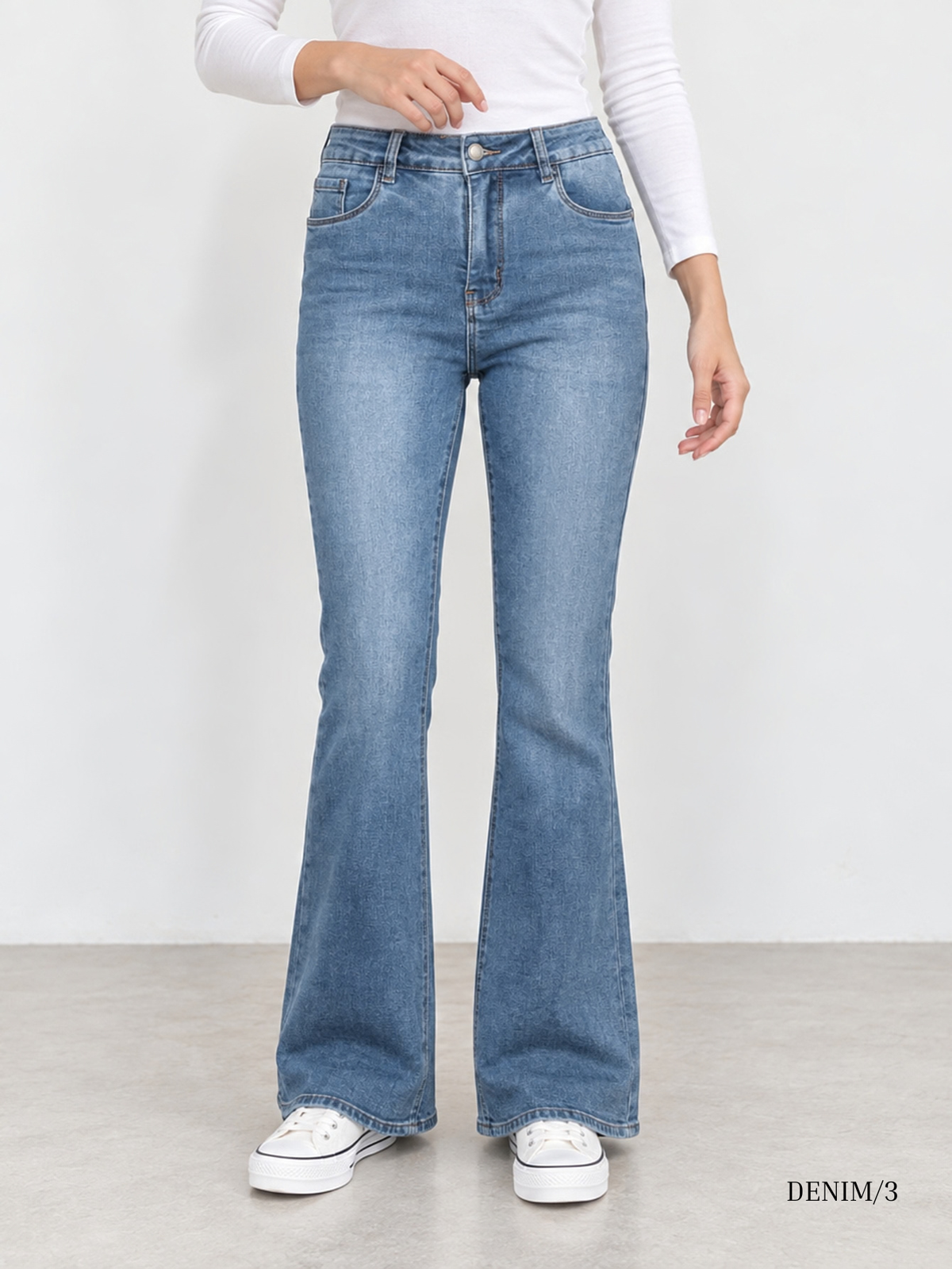 jean flare bleu clair avant