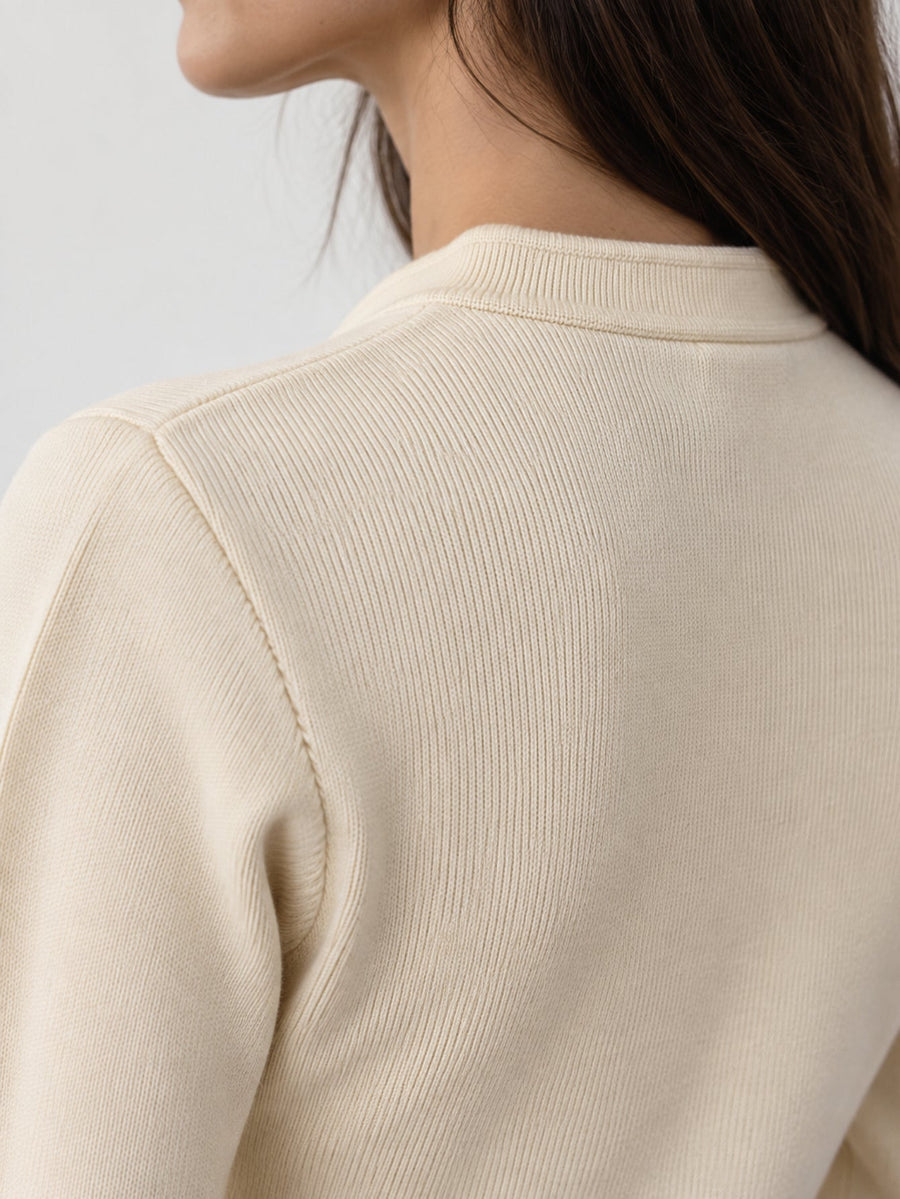veste écrue détails boutons dorés