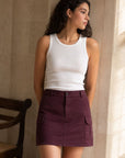 02. Jupe cargo mini en toile